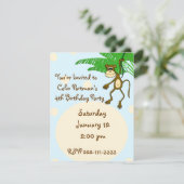 サル誕生日招待状 招待状 (スタンド正面)