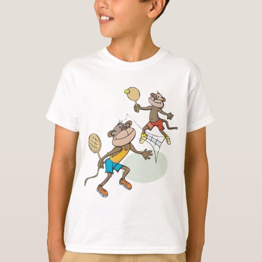 サル遊のテニス Tシャツ (正面)