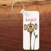 サル間抜けとテンジウムシ キーホルダー (正面)