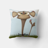 サル間抜けとテンジウムシ クッション (裏面)