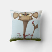 サル間抜けとテンジウムシ クッション (裏面)