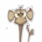 サル間抜けとテンジウムシ シール (正面)