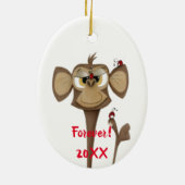 サル間抜けとテンジウムシ セラミックオーナメント (裏面)