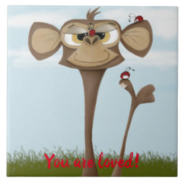 サル間抜けとテンジウムシ タイル