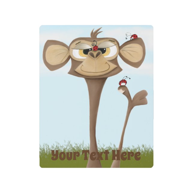 サル間抜けとテンジウムシ メタルプリント (正面)