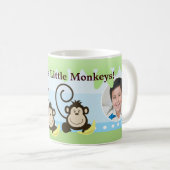 サル間抜けカスタムフォトマグ コーヒーマグカップ (正面右)