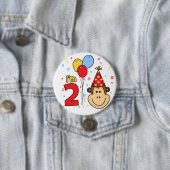 サル顔2nd誕生日 缶バッジ (インサイチュ)