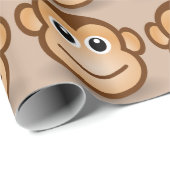 サル顔 – ラッピング紙 ラッピングペーパー (ロールコーナー)