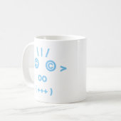 サル顔（青） コーヒーマグカップ (正面左)