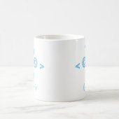 サル顔（青） コーヒーマグカップ (中央)
