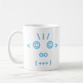 サル顔（青） コーヒーマグカップ (左)