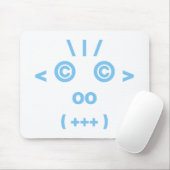 サル顔（青） マウスパッド (マウス)