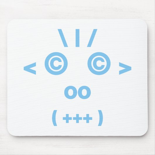 サル顔（青） マウスパッド (正面)