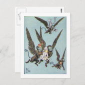 サル飛んでいるの色 ポストカード (正面/裏面)