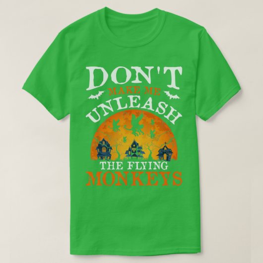 サル飛んでいるパーティー Tシャツ (デザイン正面)