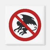 サル飛んでいる禁止 マグネット (正面)