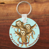 サル飛んでいる類 キーホルダー (正面)