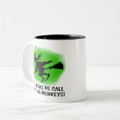 サル飛んでいる類 ツートーンマグカップ (正面左)