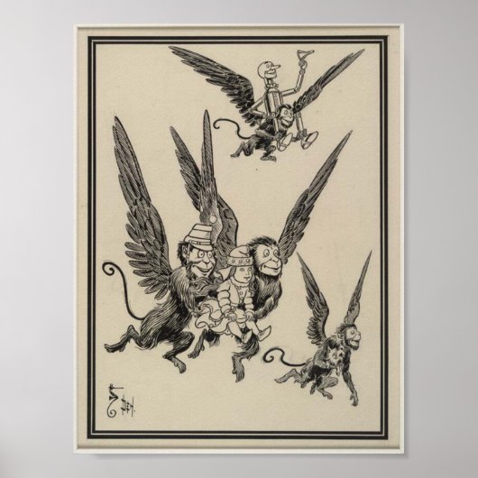 サル飛んでいる類 ポスター (正面)