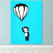 サル飛んでいる：熱気球 キャンバスプリント (インサイチュ (ウッドフロア))