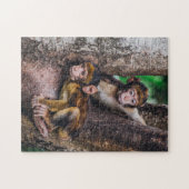 サル2匹を森に入れる ジグソーパズル (横)