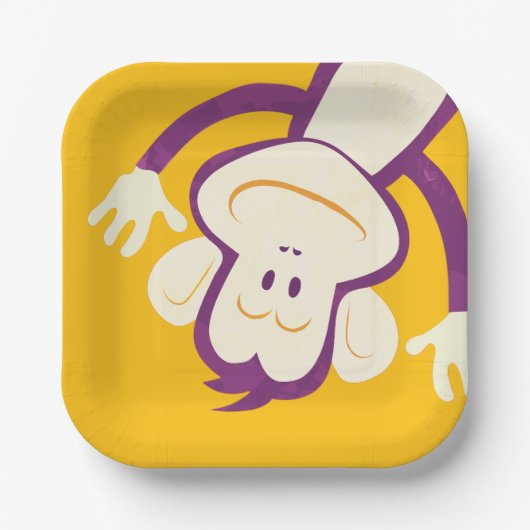 サル8人プレートによる子どもの誕生会 ペーパープレート (正面)