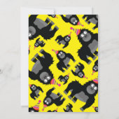 サル アニマル キッズの誕生日パーティー招待状 招待状 (裏面)