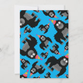 サル・アニマル・キッドバースデーパーティ招待状 招待状 (裏面)