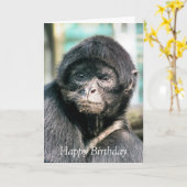 サル カード (黄色い花)