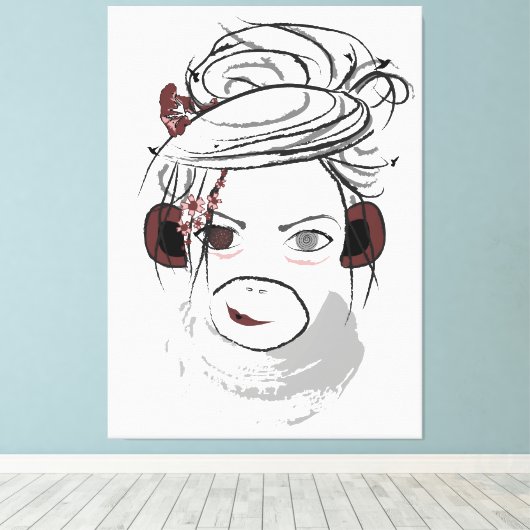 サル。 キャンバスプリント (インサイチュ (ウッドフロア))