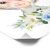 サル,サファリ,ジャングル,青い花,男の子子供部屋 フォトプリント (角)