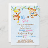 サル、サルのジェンダーは招待を明らかにする。 招待状 (正面/裏面)