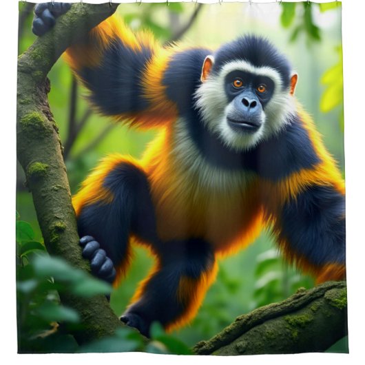 サル シャワーカーテン (正面)