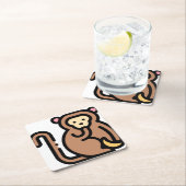 サル スクエアペーパーコースター (インサイチュ)