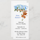 サル ツリー ベイビー シャワーの招待状 招待状 (正面/裏面)