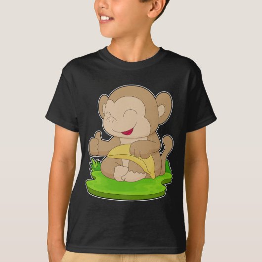 サル バナナ フルーツ Tシャツ (正面)
