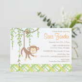 サル ベビーシャワーの招待状 招待状 (スタンド正面)