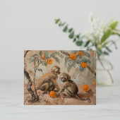 サル – ホイルポストカード 箔シーズンポストカード (立ち正面)