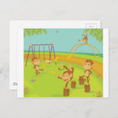 サル ポストカード (正面/裏面)