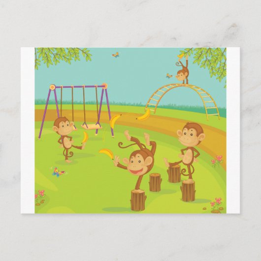 サル ポストカード (正面)