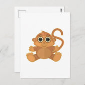 サル ポストカード (正面/裏面)