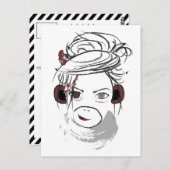 サル。 ポストカード (正面/裏面)