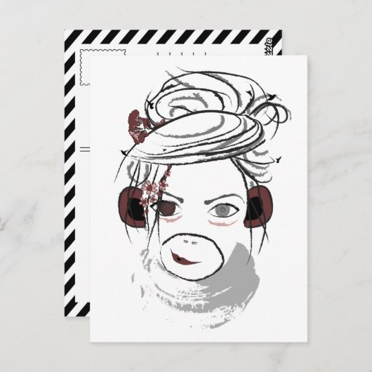 サル。 ポストカード (正面/裏面)