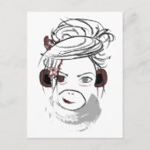 サル。 ポストカード (正面)