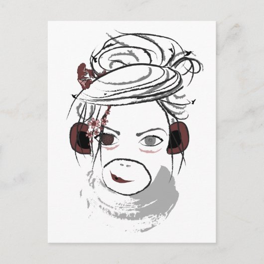 サル。 ポストカード (正面)