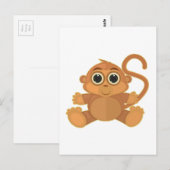 サル ポストカード (正面/裏面)