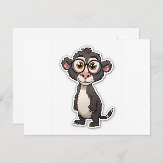 サル ポストカード (正面/裏面)