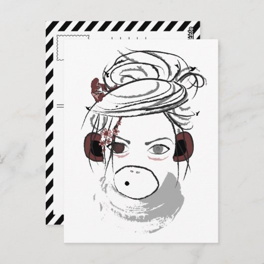 サル。 ポストカード (正面/裏面)