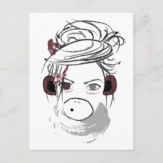 サル。 ポストカード (正面)