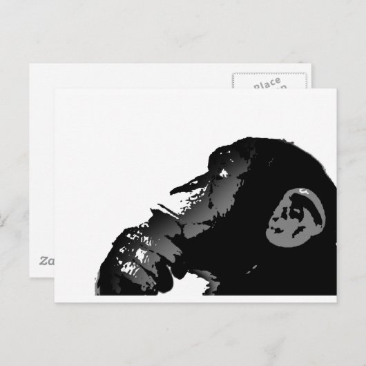 サル ポストカード (正面/裏面)